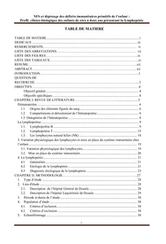 NFS et dépistage des déficits immunitaires primitifs de l'enfant