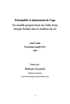 Parentalité et épuisement de l'ego