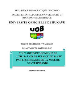 Coût socio-économique de l'utilisation de service de santé