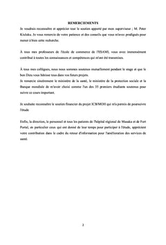 Normes de prestation dans les établissements de santé publique