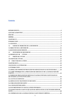 Normes de prestation dans les établissements de santé publique