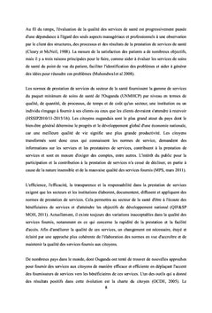 Normes de prestation dans les établissements de santé publique