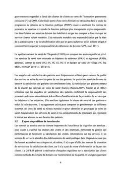 Normes de prestation dans les établissements de santé publique
