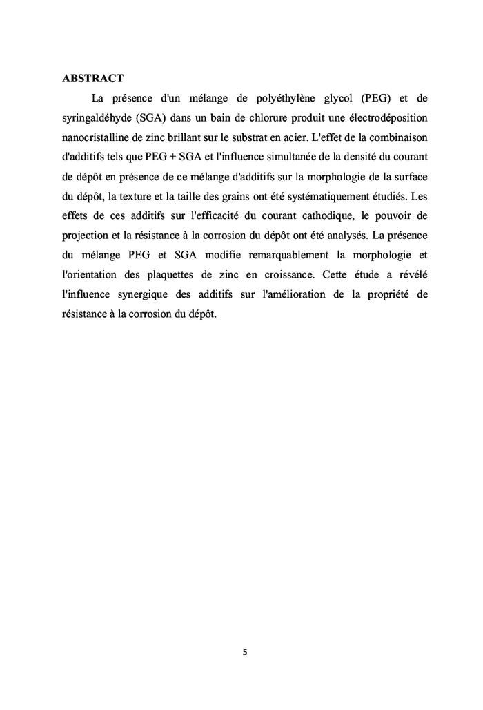 Effet synergique des additifs