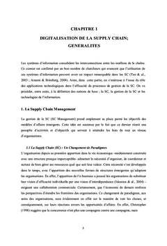 Digitalisation de la SUPPLY CHAIN