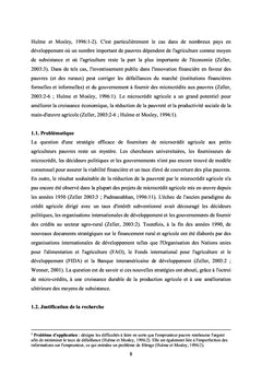Projets de microcrédit agricole pour la réduction de la pauvreté