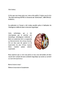 La perception de DIEU dans la reconnaissance de la réalité
