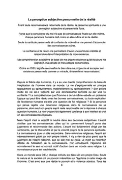 La perception de DIEU dans la reconnaissance de la réalité