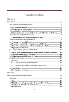 Amélioration de la cémentation des déchets par les nanomatériaux