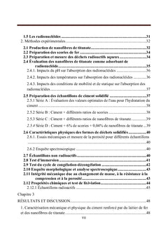 Amélioration de la cémentation des déchets par les nanomatériaux