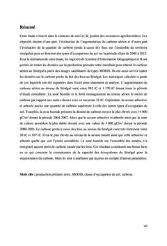 Évaluation du carbone au Sénégal par l'imagerie satellitaire