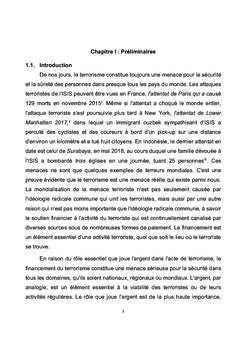 L'émergence des menaces de financement du terrorisme