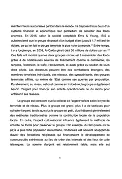 L'émergence des menaces de financement du terrorisme