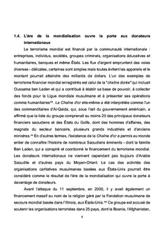 L'émergence des menaces de financement du terrorisme