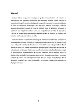 Caractérisation et modélisation de l'intégrité de surface induite par usinage
