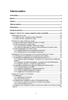 Caractérisation et modélisation de l'intégrité de surface induite par usinage