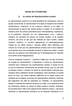 Les représentations sociales des enseignants à l'égard de la lutte