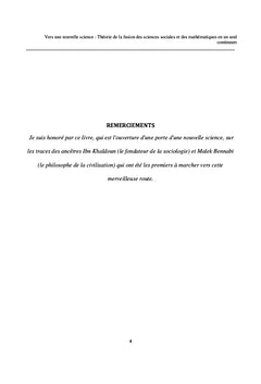 Vers une nouvelle science