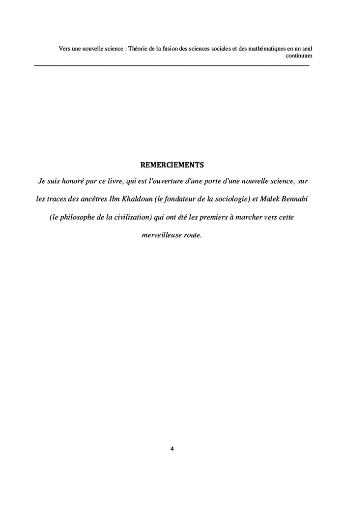 Vers une nouvelle science