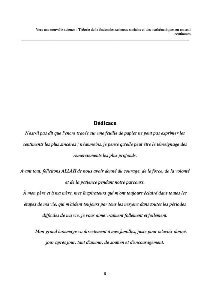 Vers une nouvelle science