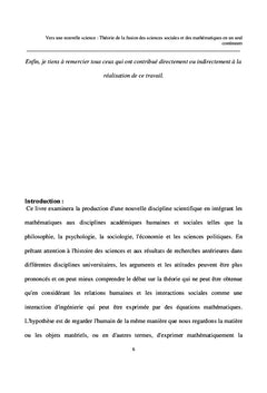 Vers une nouvelle science