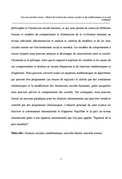 Vers une nouvelle science