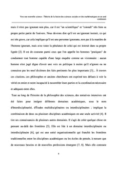Vers une nouvelle science