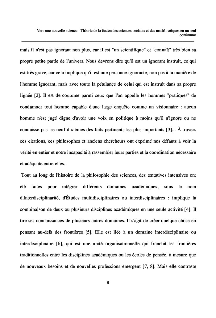 Vers une nouvelle science