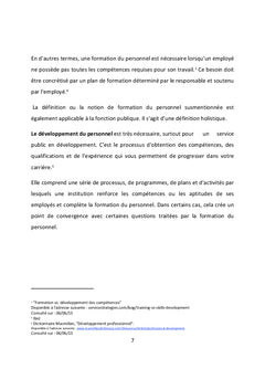 Obstacles à la formation et au développement de la fonction publique