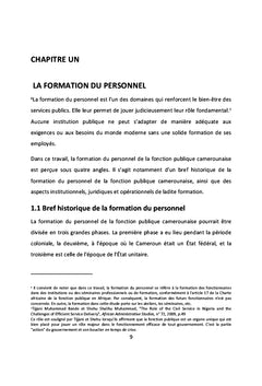 Obstacles à la formation et au développement de la fonction publique