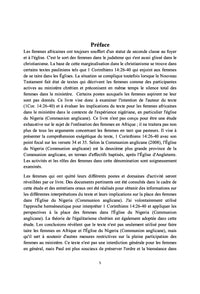 Femmes africaines au ministère: L'expérience nigériane