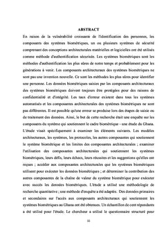 Concept fondamental des systèmes biométriques