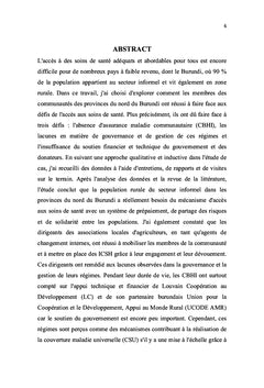 Assurance maladie à base communautaire au Burundi