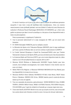 La Contribution du sport dans la promotion de la Paix