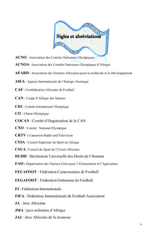 La Contribution du sport dans la promotion de la Paix