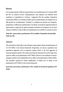 La gouvernance des PME de l'innovation technologique en Afrique