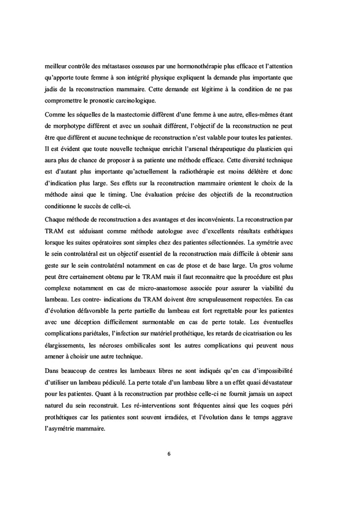 Reconstruction Mammaire par le Grand Dorsal Pur