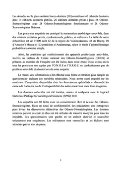 Matériaux d'empreinte usuels à Madagascar