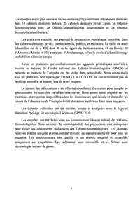 Matériaux d'empreinte usuels à Madagascar