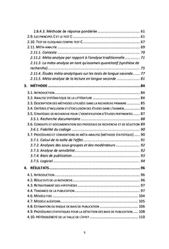 Format et performance des tests