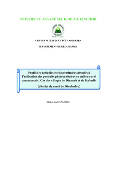 Usage des pesticides et risques liés à la santé et à l'environnement