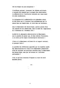 La politique cantonale dans le département des Hautes-Alpes