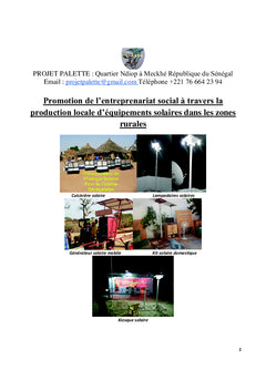 Promotion de l'entreprenariat social