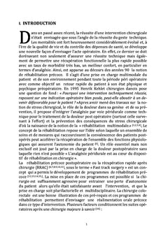 La réhabilitation rapide post opératoire en chirurgie colo-rectale