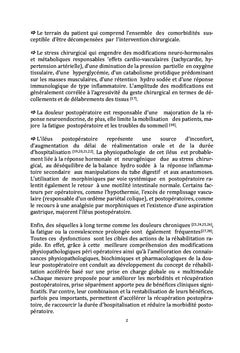 La réhabilitation rapide post opératoire en chirurgie colo-rectale