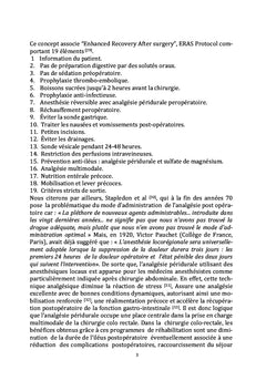 La réhabilitation rapide post opératoire en chirurgie colo-rectale