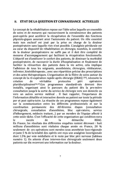La réhabilitation rapide post opératoire en chirurgie colo-rectale