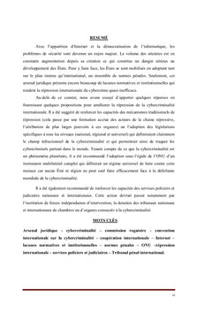 Les problèmes juridiques contrariant la répression internationale de la cybercriminalité