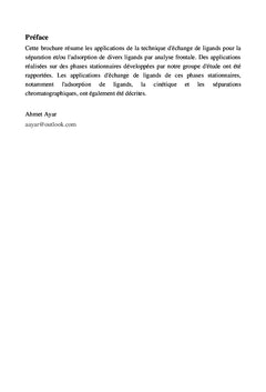 L'analyse frontale dans les colonnes d'échange