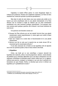 La cour pénale internationale face à l'Afrique :